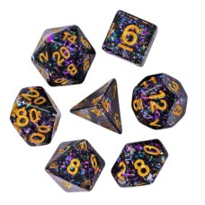 Dobbelst.Set Nebula 3 kl. Glitter brick