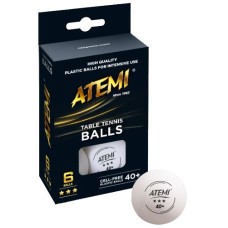 Table-tennis ball ATEMI 3 Star orange/6pcs.