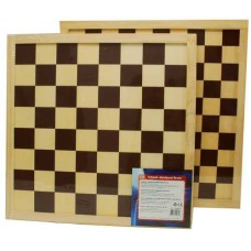 Chess/Draughtboar.triplex nat/br.40cm.f.45mm