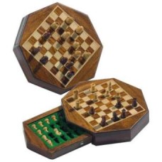 Chess travel set.8 corn.magn.Acacia.14x14cm.
* delivery time unknown *