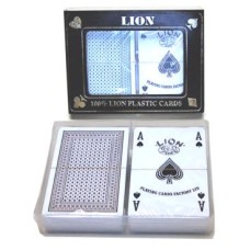 Playing card Set LION 100% plastic double